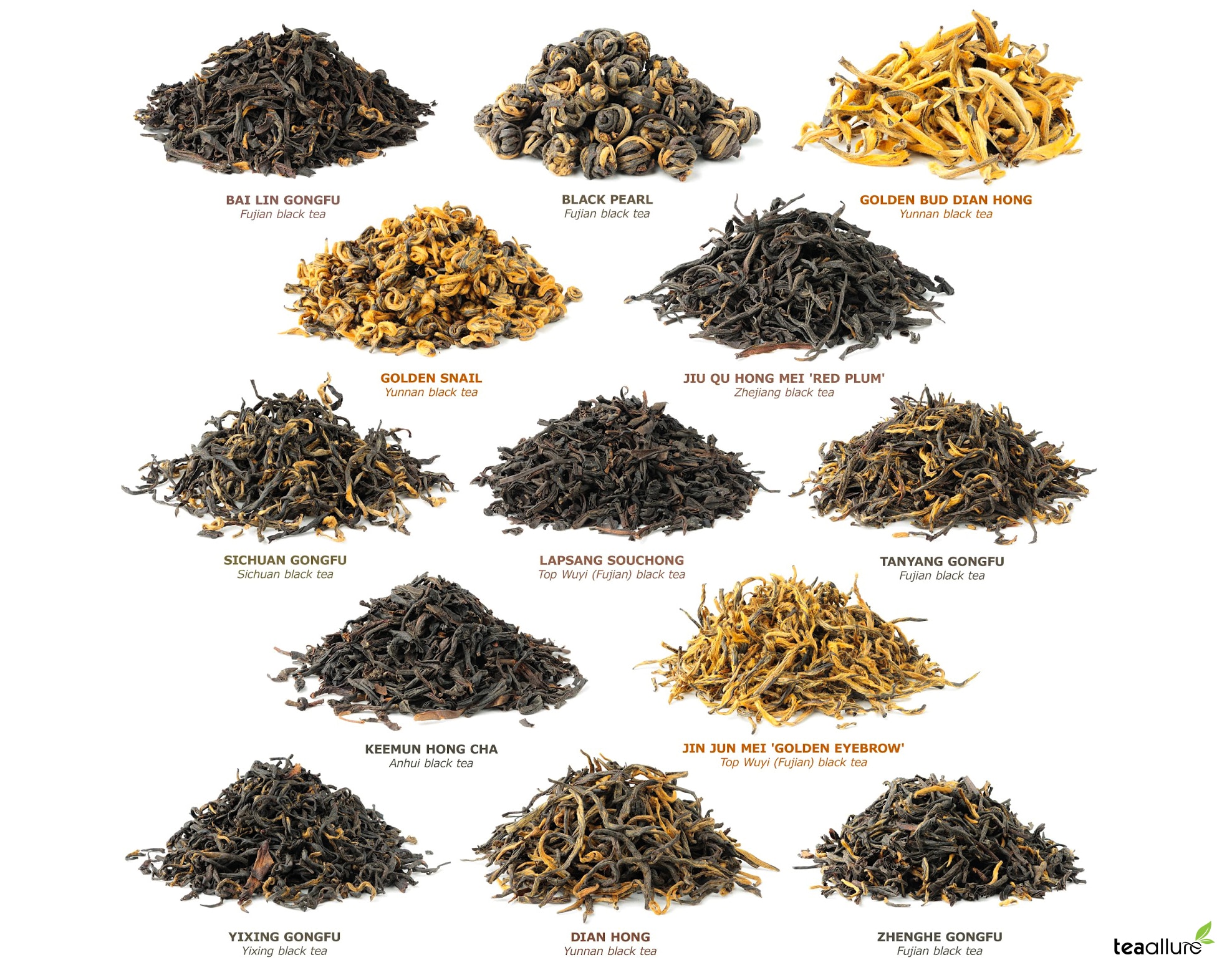 Chinese black tea types