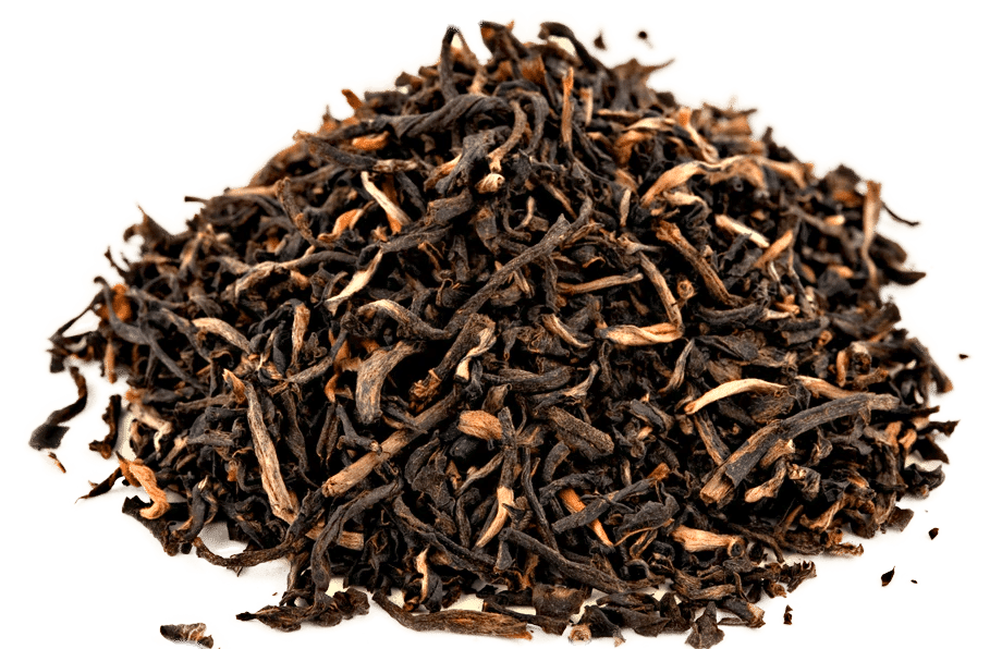 Yunnan black tea leaves